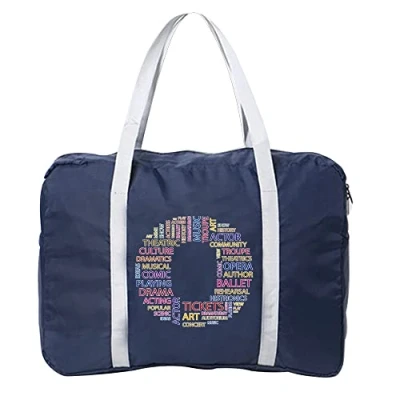 Image of Text Initial Letter Printed Cabin Bag 45x36x20 for Easyjet Airlines Underseat Travel Holdall Carry on Hand Luggage Weekend Packable Duffel Bag,Sports Fitness (Text O)