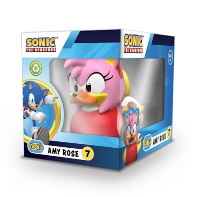 Image of TUBBZ Boxed Edition Amy Rose Collectible Vinyl Rubber Duck Figure Official Sonic The Hedgehog Merchandise TV, Movies &amp; Video Games