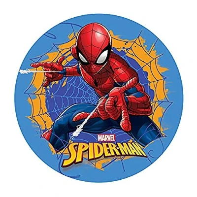 Image of Dekora 114398 Spiderman Cake Topper Made of Edible Paper Rice Paper, Vegan, Butter 20 cm