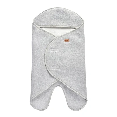 Image of Béaba Babynomade Double Polar Fleece, Baby Winter Blanket, Car Seat/Pram/Sat Compatible, Soft, Warm, Water Repellent, Breathable, Harness Passage, Mottled Grey/White,0 6 Months