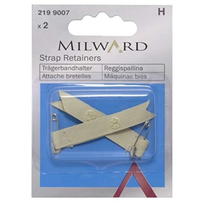 Image of Bra Strap Retainers with Safety Pin, Nude, 2 Pieces