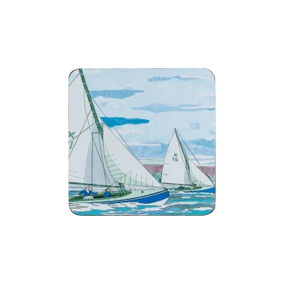 Image of Denby Set Of 6 Sailing Coasters