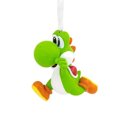 Image of Hallmark Yoshi Christmas Ornament, Nintendo Decoration, Super Mario Bros Hanging Gifts for