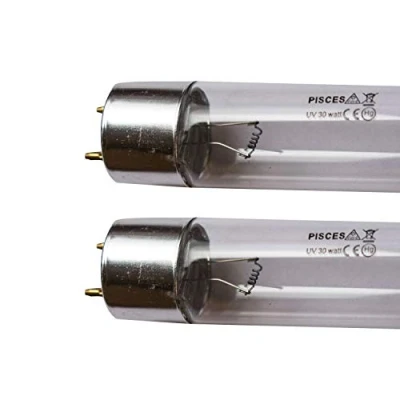 Image of Pisces Twin Pack 30w (watt) T8 Replacement UV Bulb Lamp for Pond Filter UVC