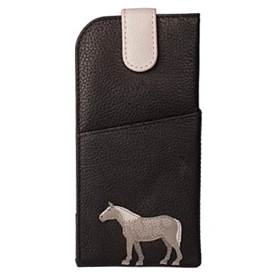 Image of Mala Leather Best Friends Horses Glasses Case 5157 65 (Black)