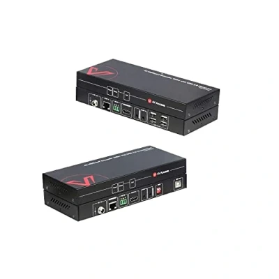 Image of AV Access HDMI USB Extender(HDBaseT) KVM, 100m/330ft 4K 60Hz 1080p 120Hz Over Cat5e/6/6a/7, Keyboard + Mouse USB, 4 Ports USB2.0, No Signal Loss and Latency, RS232, POE, EDID Management