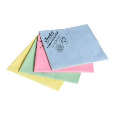 Image of Vileda Professional MicronQuick Microfiber Cleaning Cloth Reusable Shammy Easy Wring, Streak Free, No Lint Wipes Commercial Grade Environmentally Friendly 5 Pack Yellow