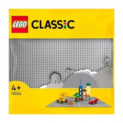 Image of LEGO 11024 Classic Grey Baseplate, Construction Toy for Kids 48x48 Stud Building Base, Build and Display Board Set