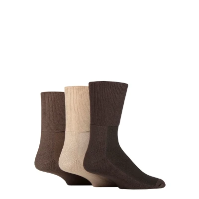 Image of SOCKSHOP Iomi Footnurse Bamboo Cushioned Foot Diabetic Socks Coffee Bean 9 11 Unisex