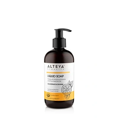 Image of Alteya Liquid Soap Grapefruit &amp; Orange USDA Certified Organic Body Cleanser, 250 mL