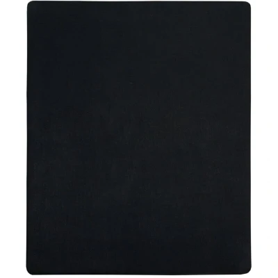Image of vidaXL Jersey Fitted Sheet Black 160x200 cm Cotton