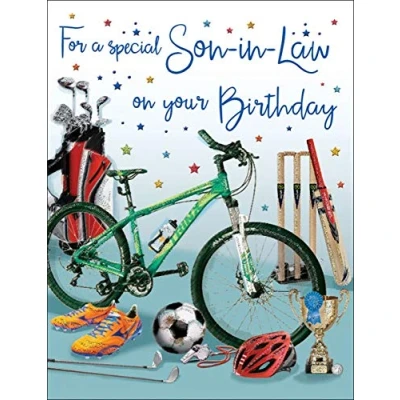 Image of Regal Publishing Birthday Card Son in law 8 x 6 inches
