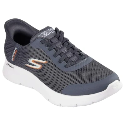 Image of Skechers Mens Slip Ins: Go Walk Flex Hands Up Runners Grey 10 (45)