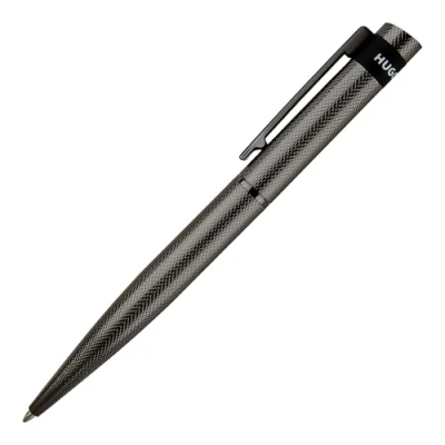Image of Hugo Boss Loop Diamond HSW3674D Brass Ballpoint Pen Gun Length: 14.6cm Blue