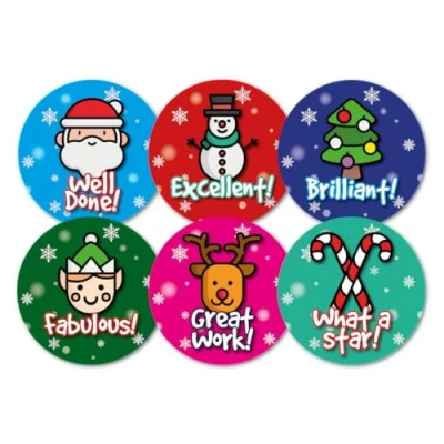 Image of SuperStickers Christmas Praise Stickers for Teachers. 144 x 30mm