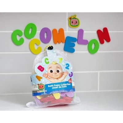 Image of CoComelon Bath Foam Collection Letters &amp; Numbers ABC 123 EVA Foams Children&#039;s Gift Set