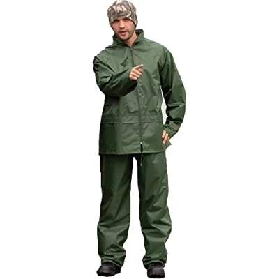 Image of Mil Tec Men&#039;s Rain Suit Jacket Trousers Moisture Protection Olive 4XL