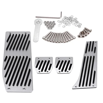 Image of Qiilu 4pcs Car Manual Transmission Foot Rest Pedal, Clutch Brake Pedal Pad for 1 3 5 7 X1 Series E30 E32