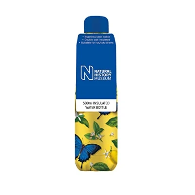 Image of The Natural History Museum Ulysses Butterfly 500ml Insulated Drinks Bottle