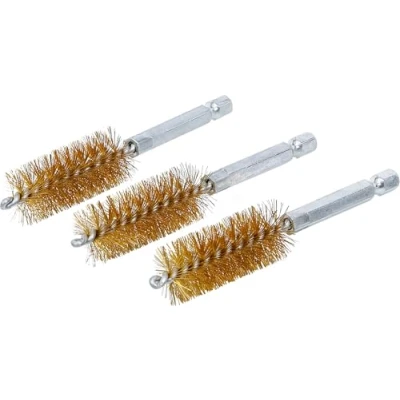 Image of BGS 3078 18 M Brass Brush mm 6.3 (1/4&quot;) Drive 3 pcs.
