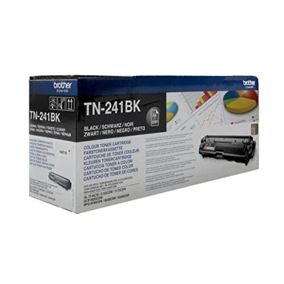 Image of Brother TN 241BK Toner Cartridge, Black, Single Pack, Standard Yield, Includes 1 x Genuine Supplies