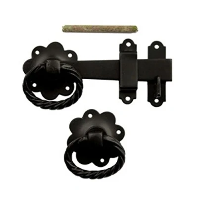 Image of Black 152mm (6&quot;) Twisted Ring Gate Latch
