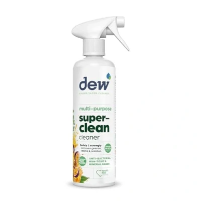 Image of Dew Superclean Mango &amp; Passion Fruit 500ml Refillable Eco Friendly Antibacterial Cleaner Spray, All Purpose Cleaner, Kitchen Worktop, Floor Carpets Spray Multi Surface Use