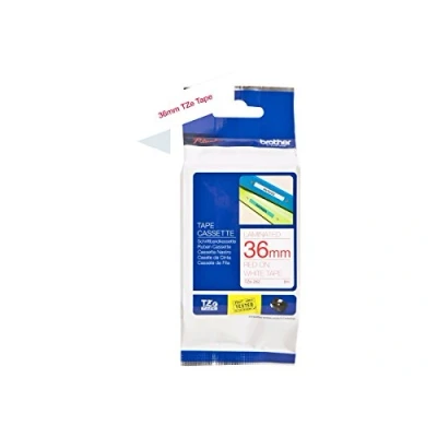 Image of BROTHER Labelling Tape, Red on White, 36 mm