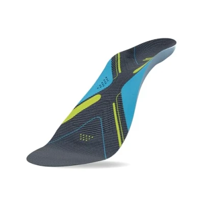 Image of Bauerfeind RUN Performance Insoles Size 41 Blue, Cushioned Support for Enhanced Running Comfort