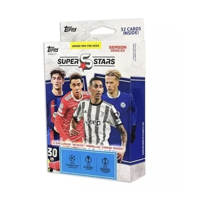 Image of Topps UEFA Superstars 22/23, Hanger Pack (4 packs) 32 Trading Cards
