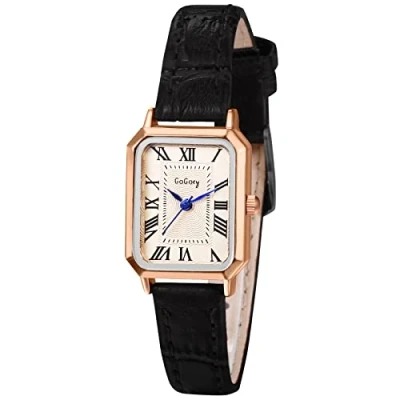 Image of Avaner Women&#039;s Square Watch, Leather Strap Quartz Wristwatch, Ladies Dress Wrist Elegant Slim Watch for Girls Women