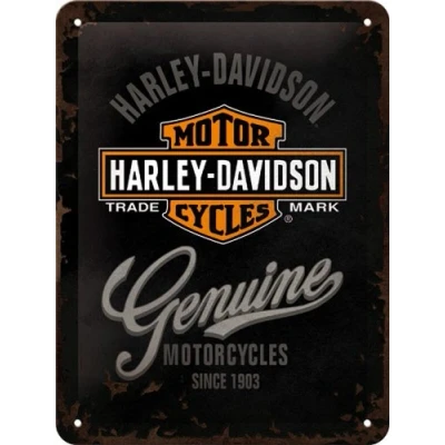 Image of Harley Davidson Genuine small metal sign 200mm x 150mm