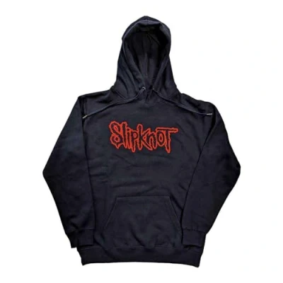 Image of Slipknot Hoodie Band Logo Official Unisex Navy Blue Pullover S