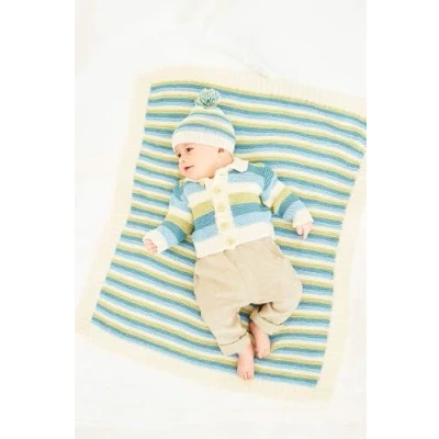 Image of Stylecraft 9831 Baby DK Jacket Hat Blanket Knitting Pattern