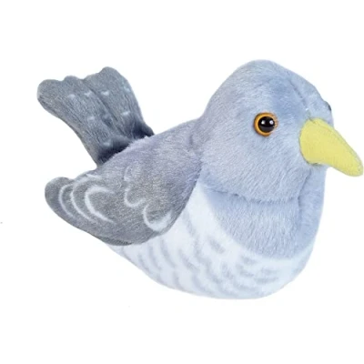 Image of Wild Republic 19500 Pájaro Cucú Peluches Common Cuckoo with Authentic Bird Sound, Soft Toy for Kids, 13cm, Grey