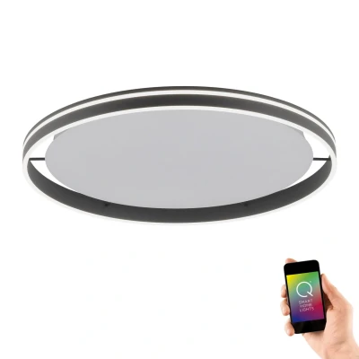 Image of Q Smart Home Paul Neuhaus VITO ceiling lamp 79 cm anthracite