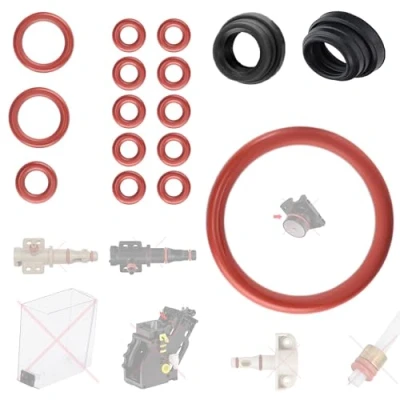 Image of Seal Maintenance Kit O Rings Compatible with Philips Saeco Gaggia Spidem RI EP HD SM SUP to Brewing Group Outlet Nozzle Support Valve Water Tank Pressure Hose Set 10 Snapworld Kaffee