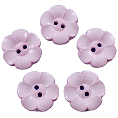 Image of Large Daisy Flower Feature Buttons 38mm Pack of 5 (Pale Pink)