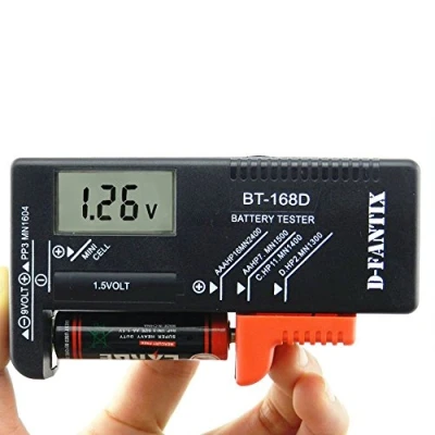 Image of D FantiX Digital Battery Tester Checker for AA AAA C 9V 1.5V Button Cell Batteries (Model: BT 168D)