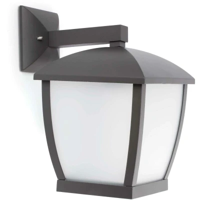 Image of Wilma 1 Light Outdoor Large Wall Lantern Dark Grey IP44, E27