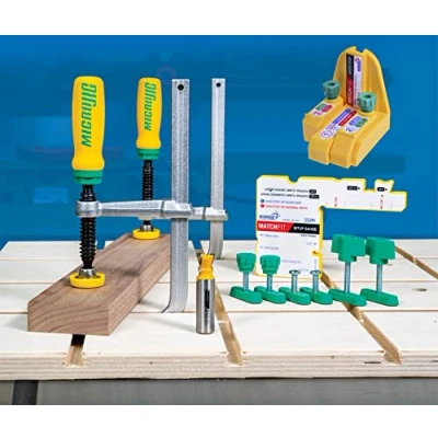 Image of MICROJIG Matchfit DVC 1177K2+DS 333 Dovetail Clamp Pro (1/2&quot; Shank) + Dado Stop Bundle