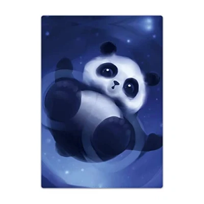Image of Passport Holder Cover, PU Leather Travel Wallet Case Organiser for Passport, Business Cards, Credit Boarding Passes (Baby Panda)