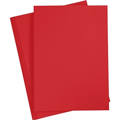 Image of 20 Christmas Red A4 180gsm Card Sheets for Crafts