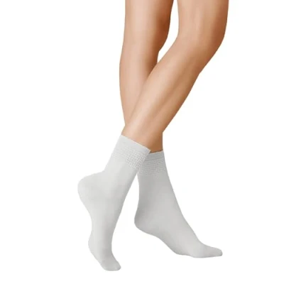 Image of KUNERT Women&#039;s Blue Socks, White (White 0010), 2.5/5