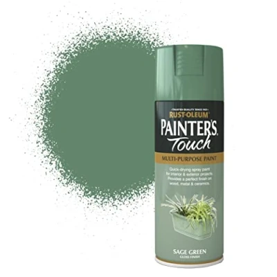 Image of Rust Oleum AE0040019E8 400ml Painter&#039;s Touch Spray Paint Sage Green Gloss