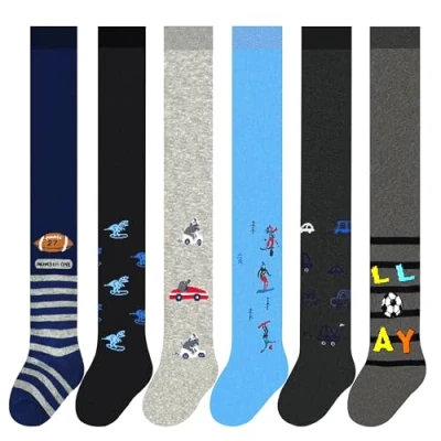 Image of MRCC Pack of 6 boys children&#039;s knitted tights baby fine cotton 12999, Model 11, 98 104