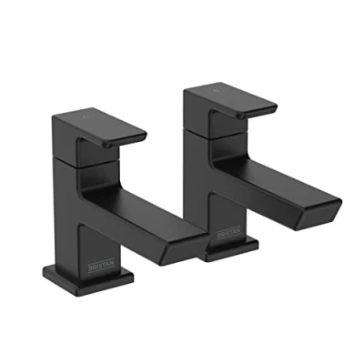 Image of Bristan Cobalt Basin Pillar Taps Black (COB 1/2 BLK)