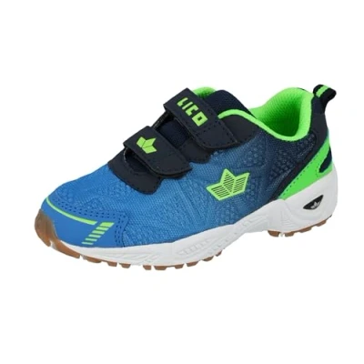 Image of Lico Unisex Kids Flori V Multisport Indoor Shoes, Blue Marine Lemon Lemon, 8 UK Child