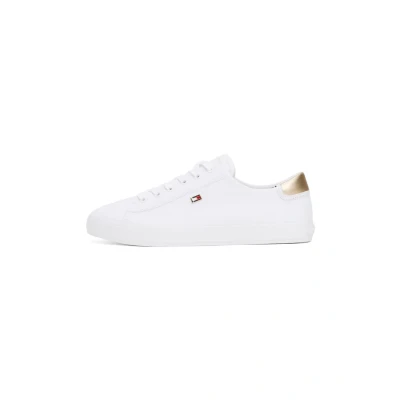 Image of Tommy Hilfiger VULC LACE UP Sneaker Trainers, Women&#039;s, Size: 3.5, White Textile