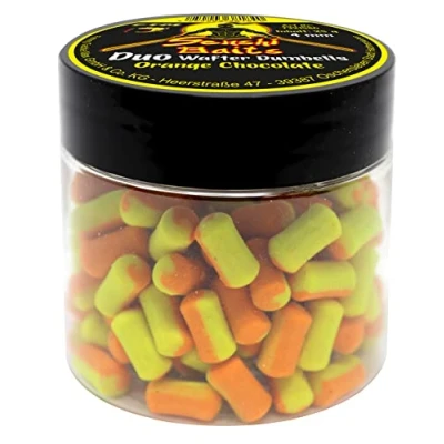 Image of FTM Senshi Baits 4 mm Duo Wafter Dumbells Orange / Chocolate
